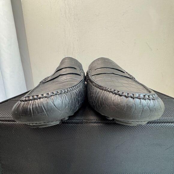 Cole Haan Air Black Crocodile Style Leather Driving Loafers C09254 SZ 9.5M main image 9